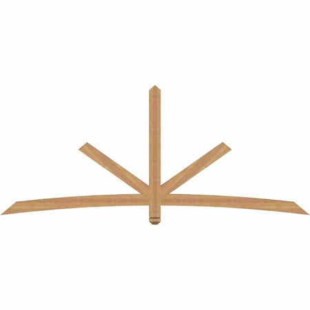 Ekena Millwork Alberta Smooth Timber Gable Bracket, Western Red Cedar, 96"W x 40"H x 3 1/2"D x 3 1/2"F, 10/12 Pitch GBW096X40X0404ALB00SWR